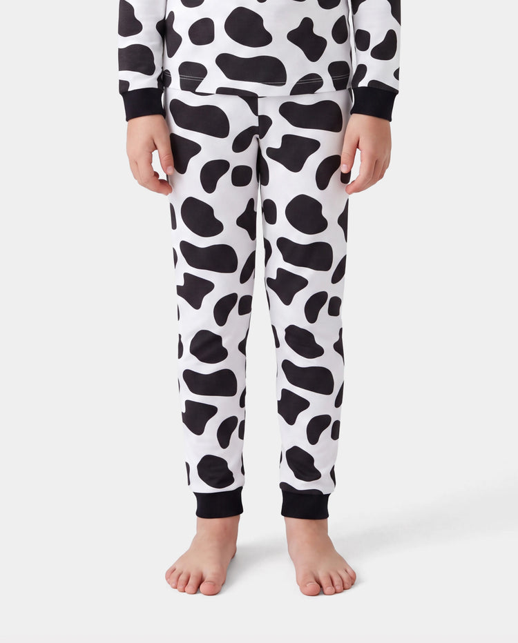 Christmas / Halloween Pajamas 2-piece Pajama Set With Childlike Print for Toddler / Kids ( Snug-Fitting ) Black