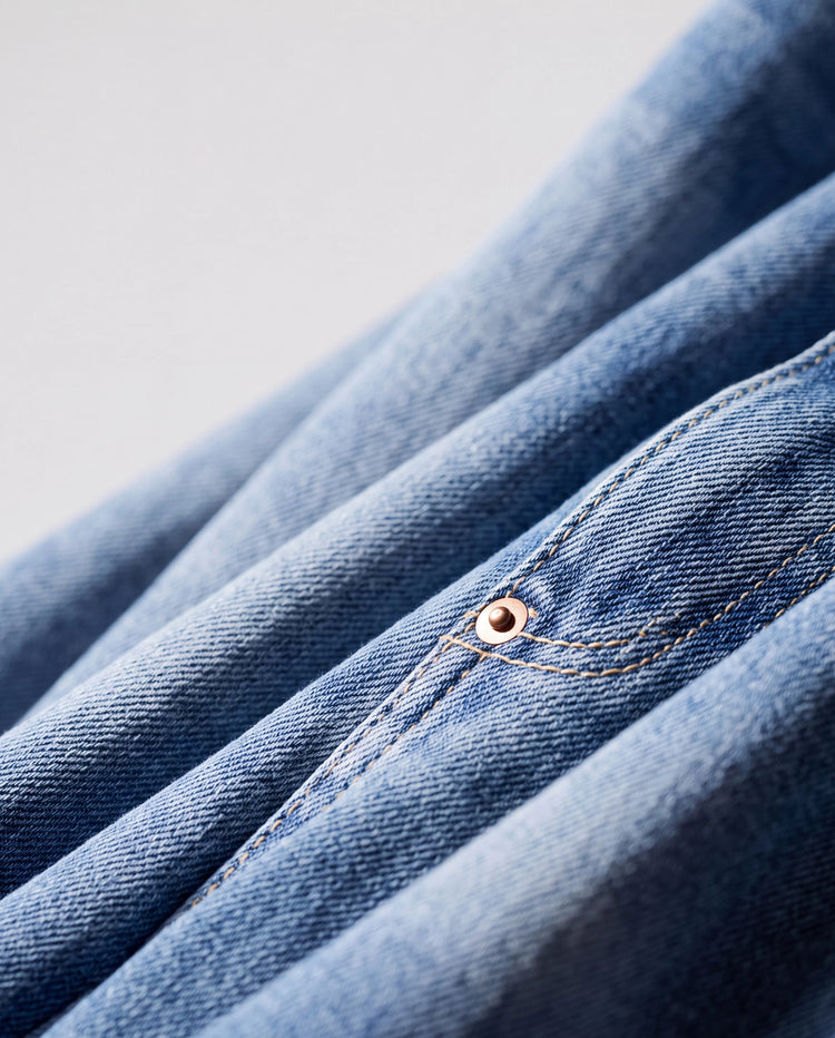 Kids Pull On Elastic Waist Denim Jeans Soft Stretch Comfortable Everyday Pants with Pockets Light Blue