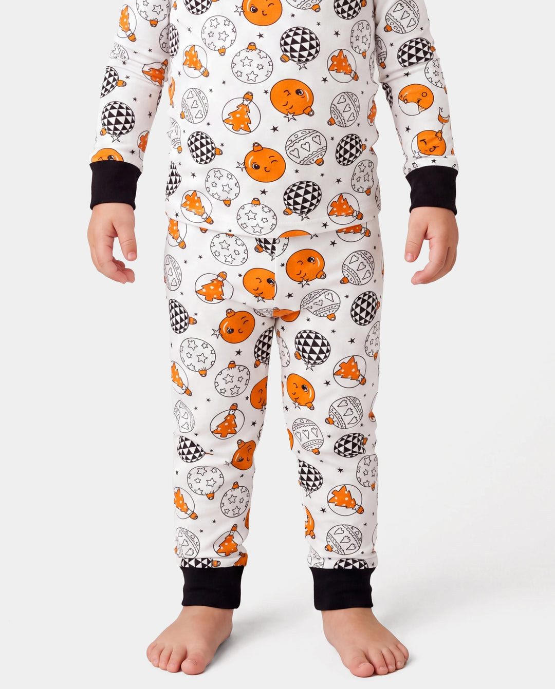Christmas / Halloween Pajama 2-piece Bamboo Pajamas Set With Childlike Print for Baby / Toddler( Snug-Fitting) Orange