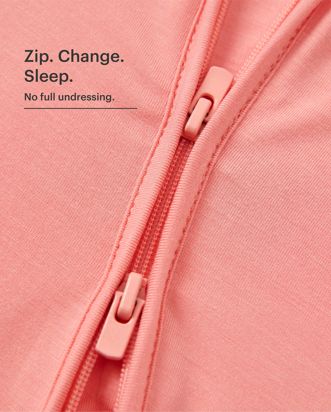 Bambus Baby Jungen/Mädchen 2-Wege-Reißverschluss-Strampler mit Anti-Rutsch und kindlichem Essensmuster, Bambus-Schlafanzug (eng anliegend), Rosa