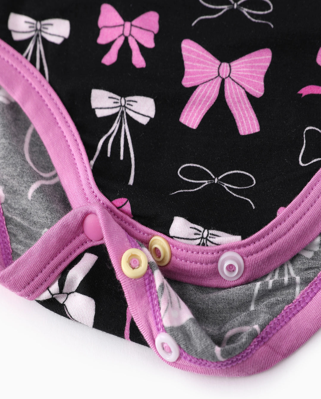 Bambus Baby Junge/Mädchen 1 Stück Allover-Print Bodysuits Pink Lila