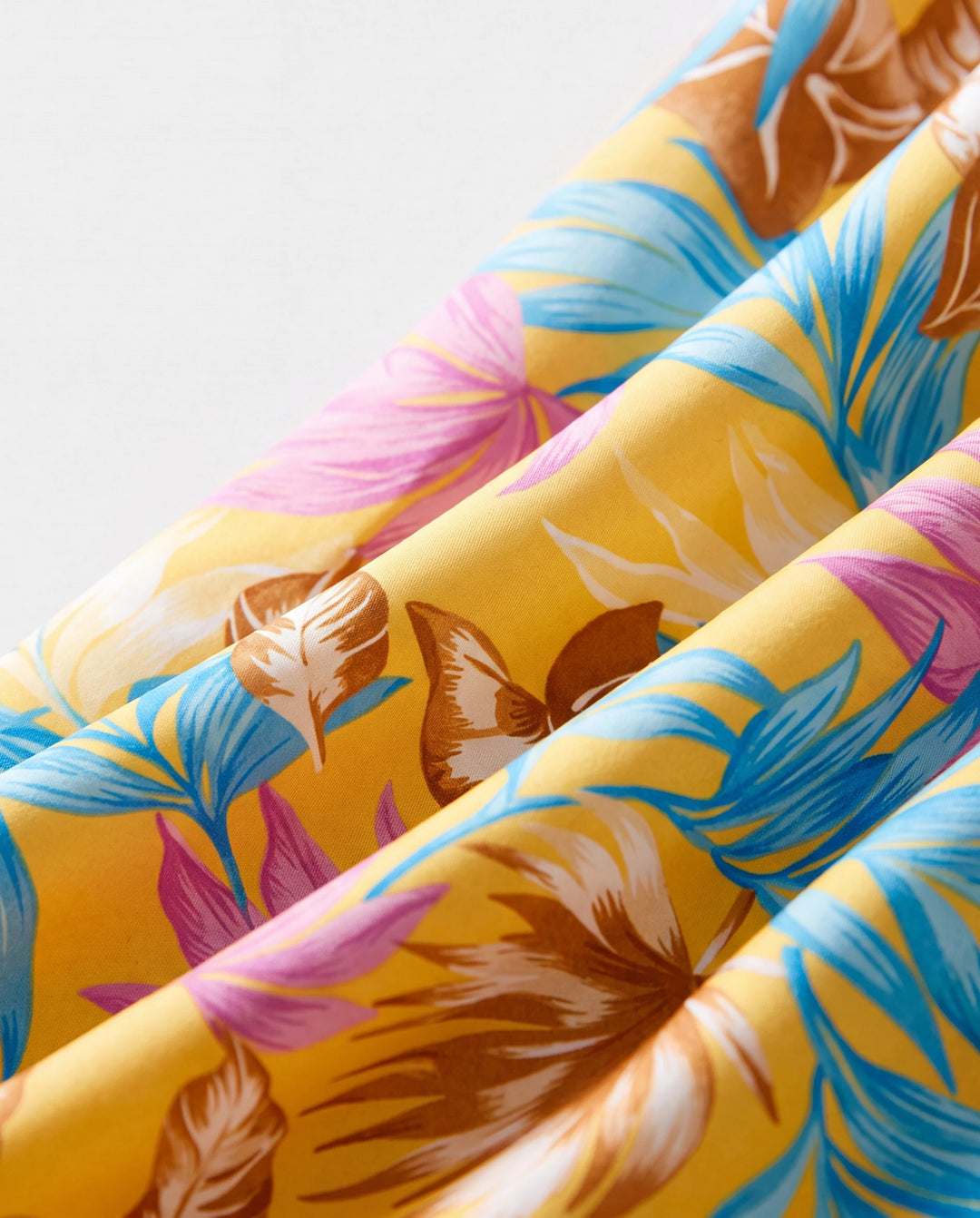 Toddler/Kid Girl Yellow Set Tropical Leaf Print Strap Dress  Yellow