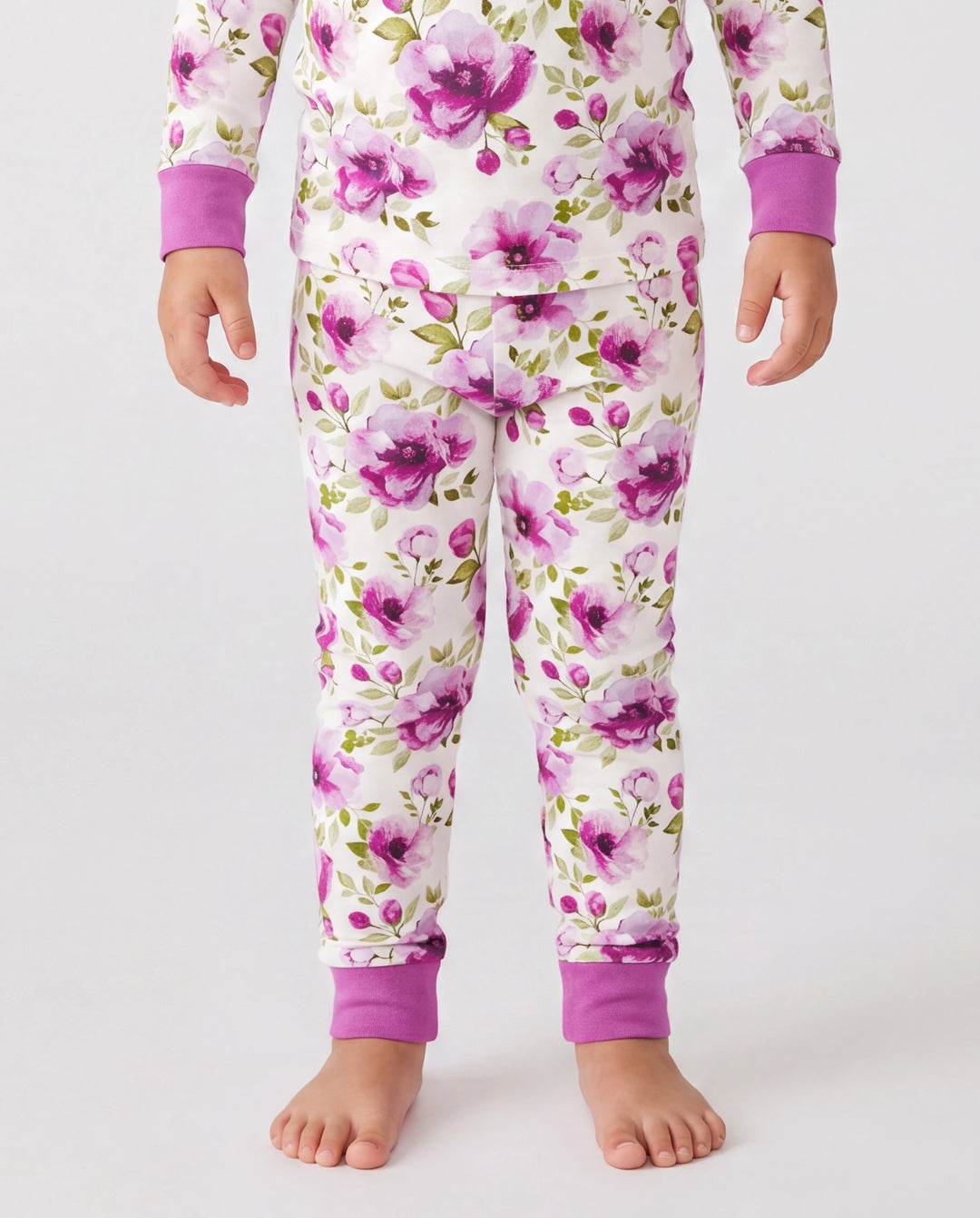 Pijama de Navidad / Halloween Conjunto de 2 Piezas de Pijama de Bambú con Estampado Infantil para Bebé / Niño Pequeño (Ajustado) Púrpura Claro