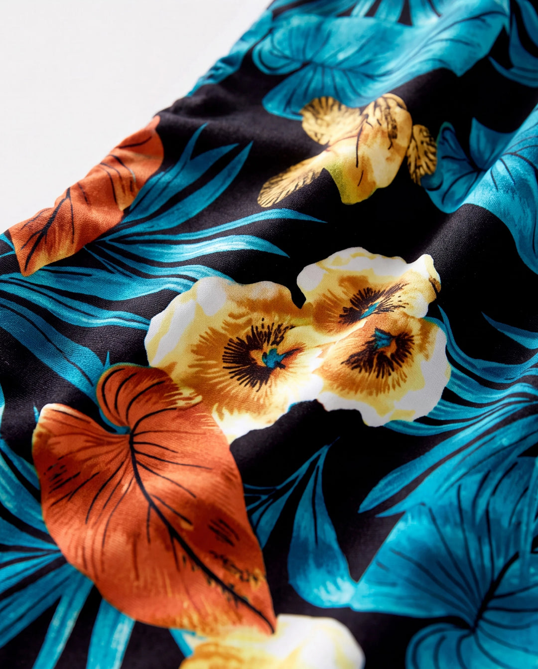 Conjuntos de camisetas con panel floral Daddy & Son Negro