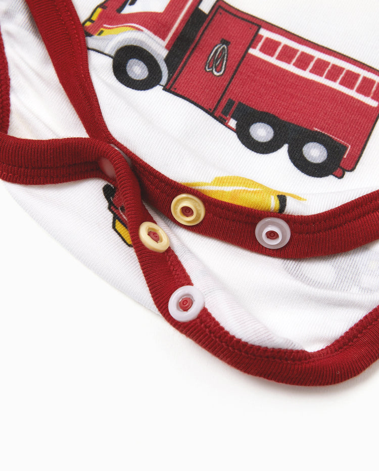 Baby Junge/Mädchen Verspielter Druck 3-teiliges Strampler Set rot