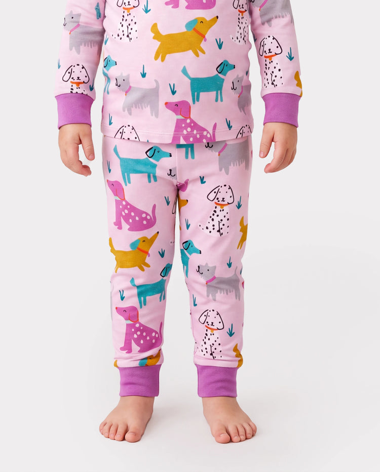Bamboo Baby/Toddler 2-Piece Childlike Animal Print Snug-Fitting Pajamas Set Hot Pink