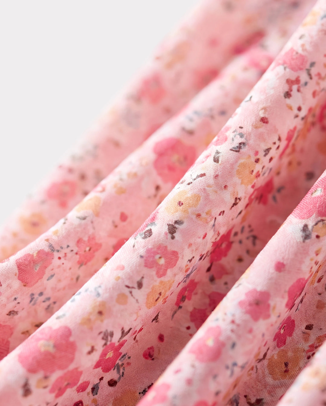 Kleinkind Mädchen süßes gesmoktes ärmelloses Kleid mit Blumendruck rosa
