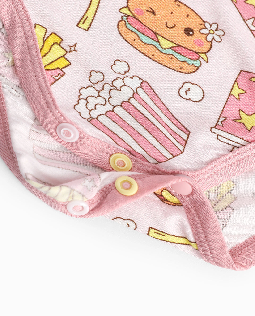 Bamboo Baby Boy/Girl 1pc Allover Print  Bodysuits  Light Pink