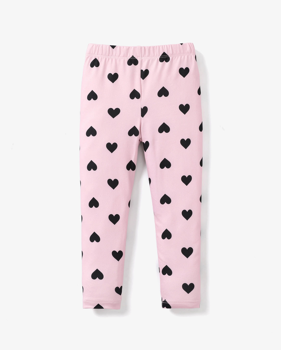 Leggings élastiques roses pour petite fille
