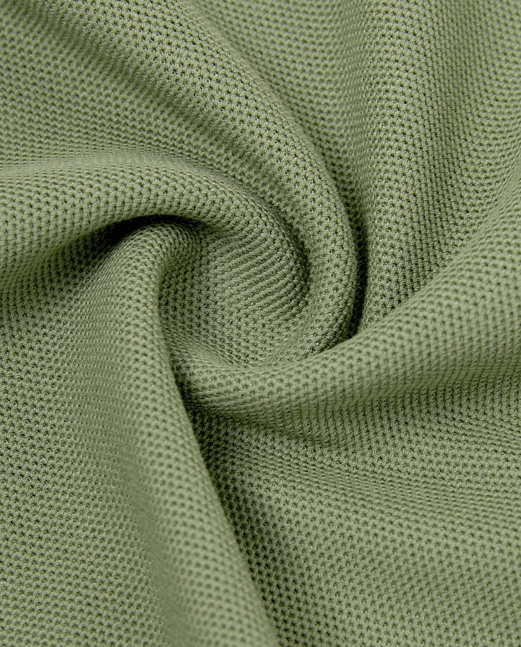 Daddy & Son Polo Collar Short-sleeve Shirt or V-neck Strappy Mesh Dress Green