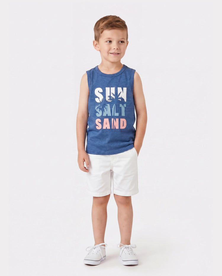 Family Matching Sets Blue Tank Top or Flowy A-Line Tank Dress with Pockets Blue