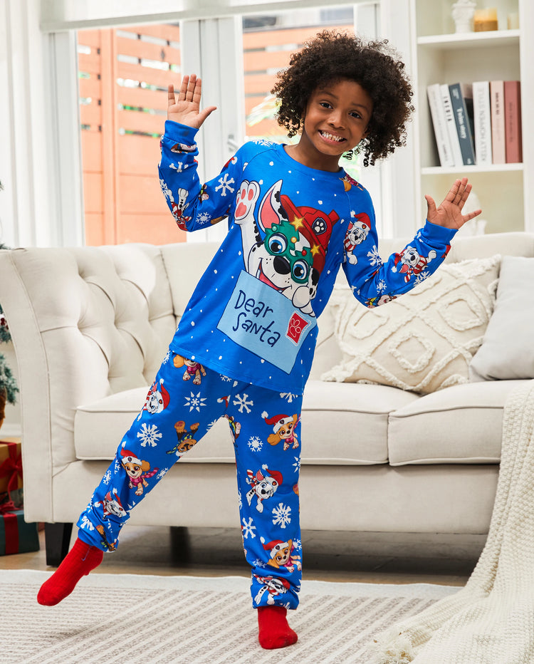 PAW Patrol Christmas Family Matching Chase and Marshall Pajamas Sets with Christmas Socks