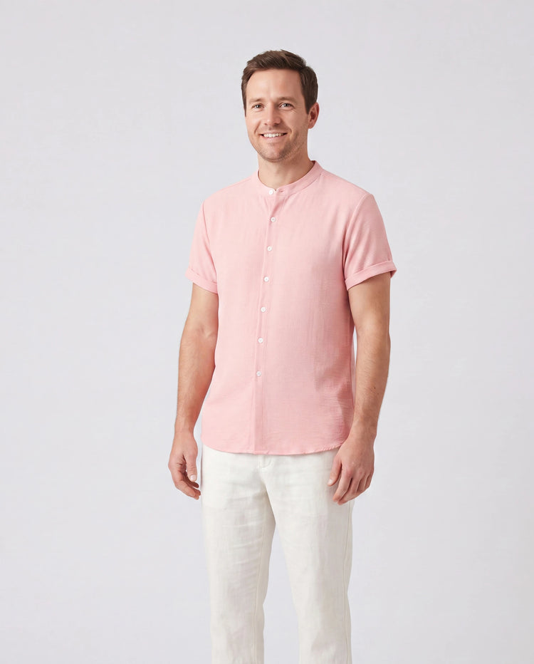 Conjuntos familiares a juego rosa Vestido de algodón fruncido con estampado floral y lazo en la espalda para mamá e hija, camisetas lisas para papá e hijo, perfecto para salidas y fotos familiares en verano Rosa malva
