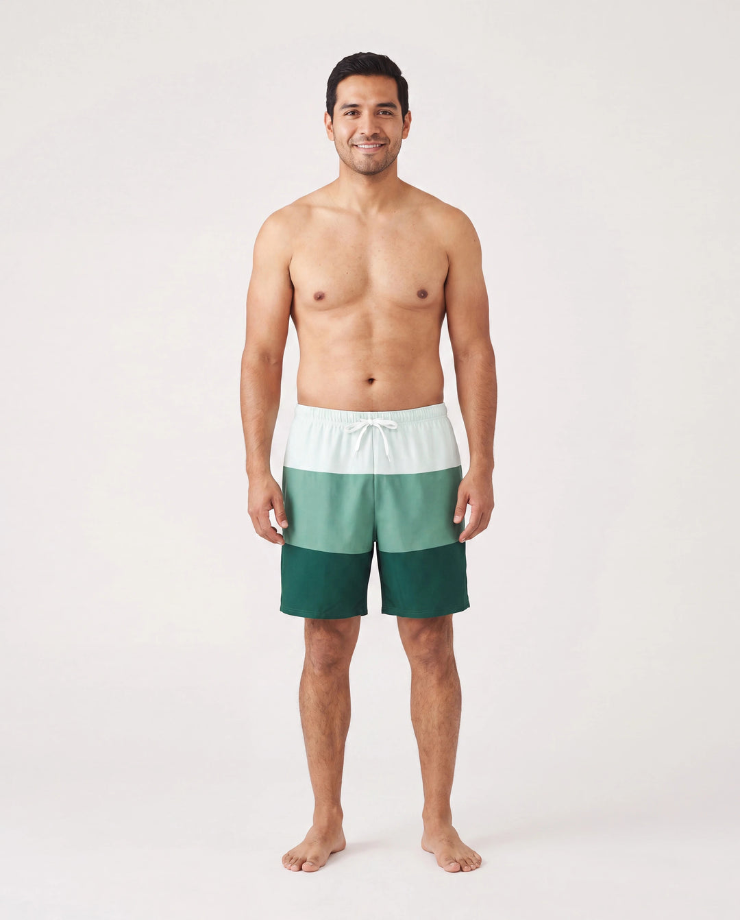 Family Matching Colorblock Swim Trunks or Wrap Side V-Neck Swimsuit MultiColour