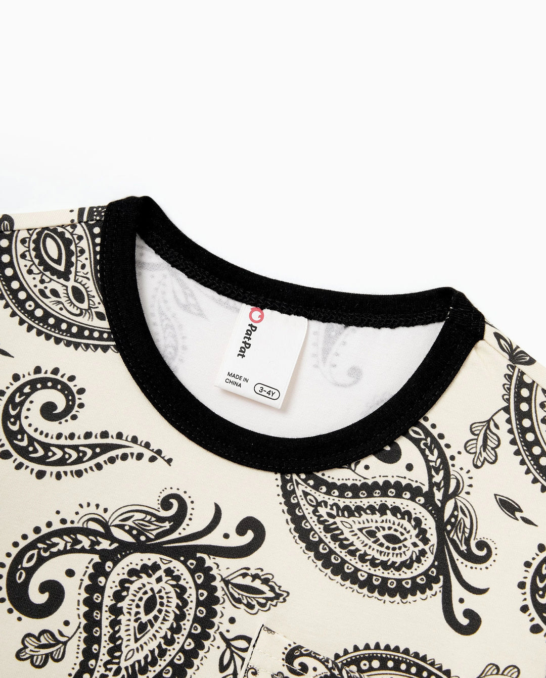 Daddy & Son Paisley Print Outfits Sleeveless Spaghetti Strap Dress & Cotton T-Shirt for Mom, Dad, & Kids Perfect for Family Outings & Photos Black