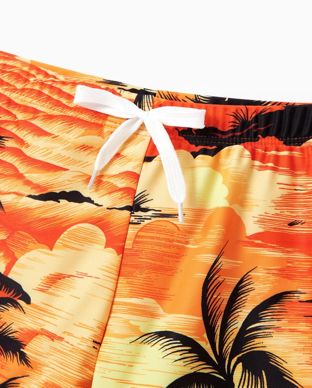 Conjuntos de baño tropical hawaiano de Papá y Hijo Ropa de baño naranja