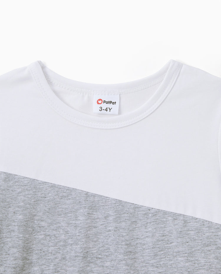 Ensembles de T-shirts à manches courtes colorblock Daddy & Son Azur