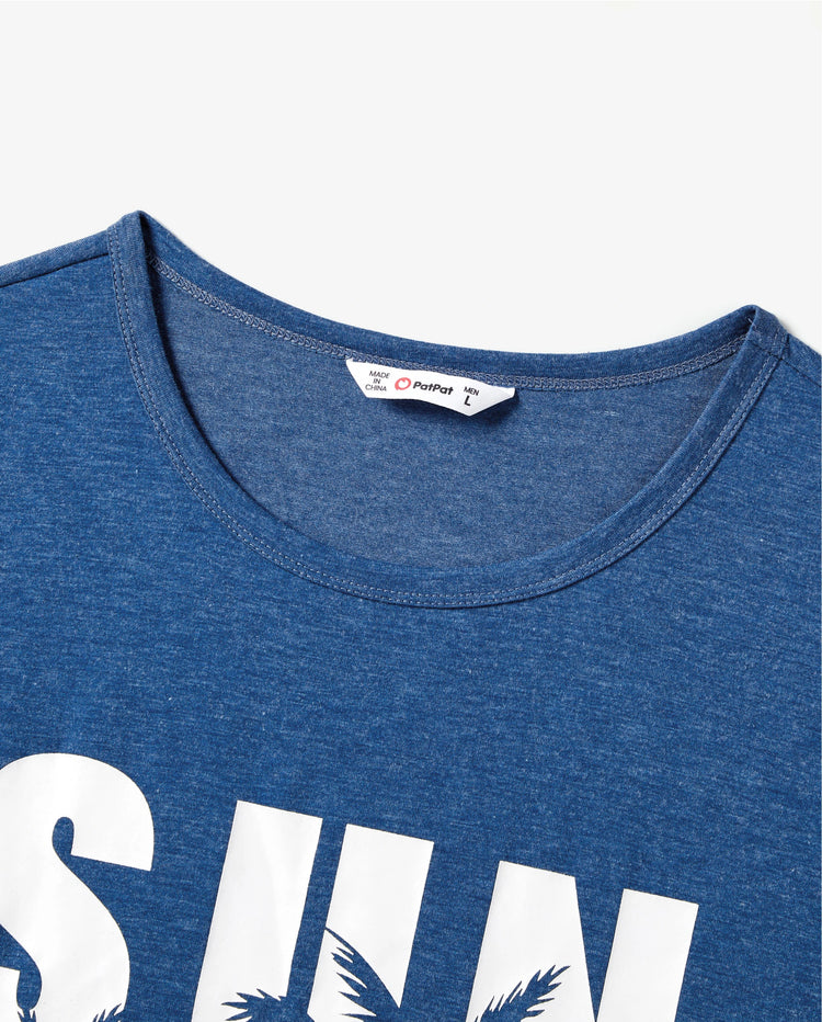 Daddy & Son Sets Blue Tank Top Blue