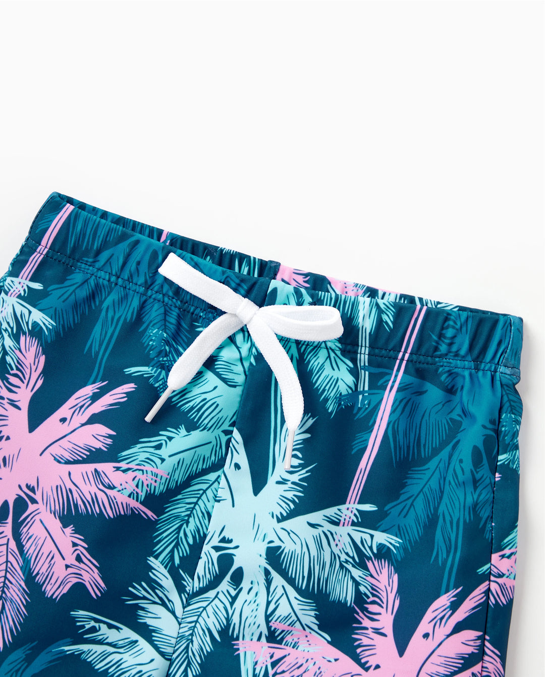 Trajes de baño para papá e hijo con estampado tropical de palmeras, conjunto de bañadores para papá e hijo, ropa de playa para vacaciones Turquesa