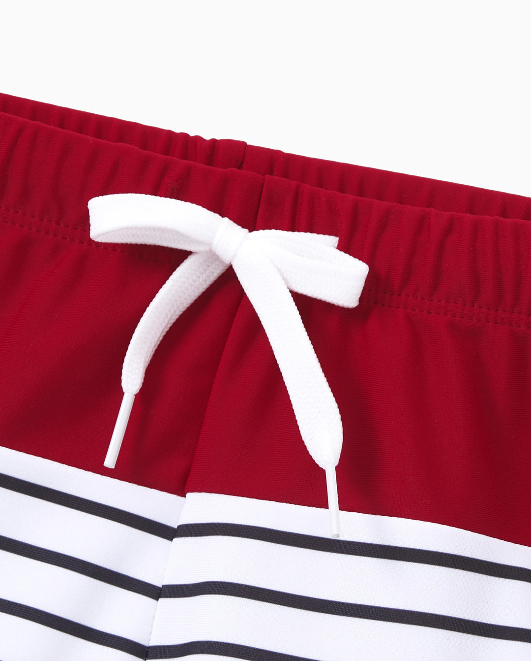 Kleinkind Jungen Badeanzug Rote gestreifte Colorblock Badehose Passende Strandoutfits für Sommer, Kreuzfahrt, Urlaub Rot
