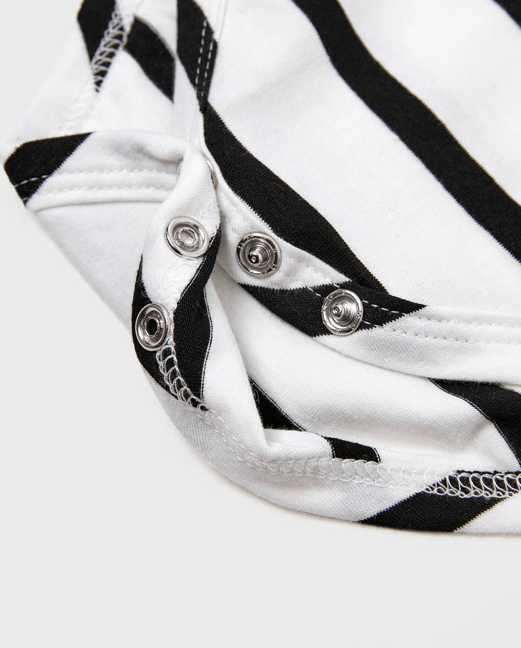 Daddy & Daughter Cotton Set Black and White Stripe T-shirt or Strap Bodycon Dress Black+White