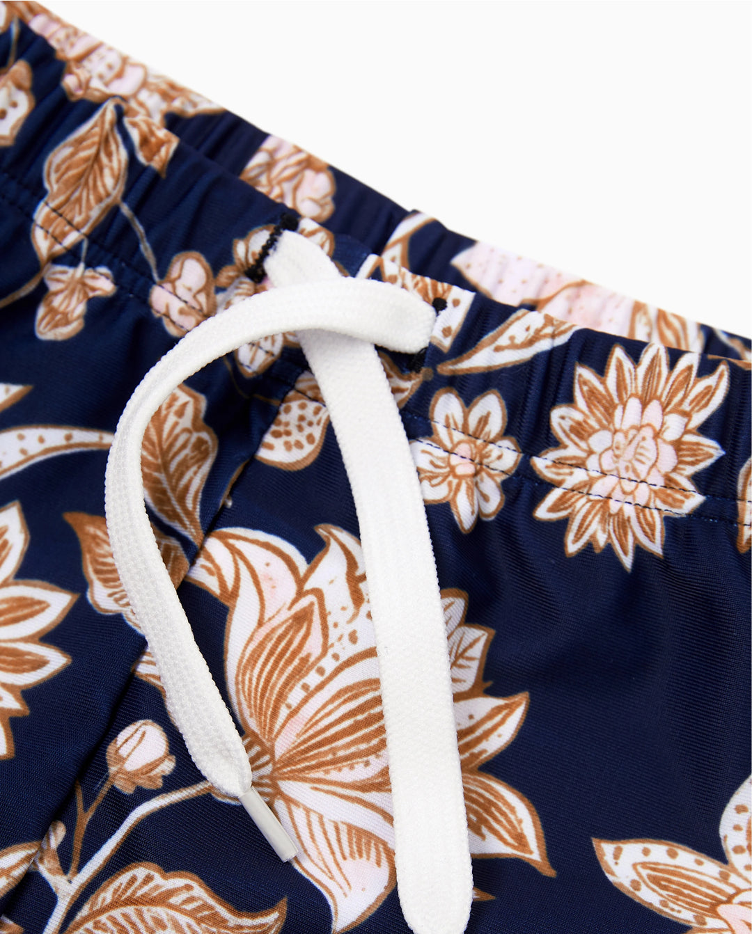 Daddy & Daughter Floral Print Swimsuits 2-in-1 One-Piece Swimsuit & Swim Trunks Deep Blue