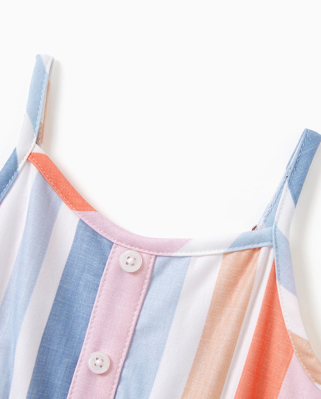 Toddler/Kid Girl Colorful Stripe Camisole Belt Dress Multi-color