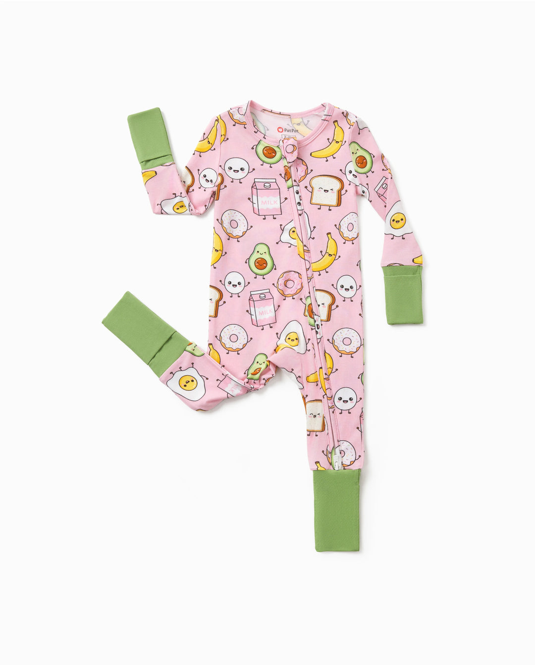 Kids Baby / Girl Bamboo Pajamas With Childlike Print (Snug-Fitting) Peach Pink