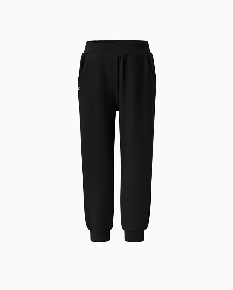 Pantalon de jogging doublé polaire pour enfants, avec imprimé réfléchissant et poches. Pantalon de survêtement chaud, respirant et évacuant l'humidité, pour garçons et filles, noir profond.