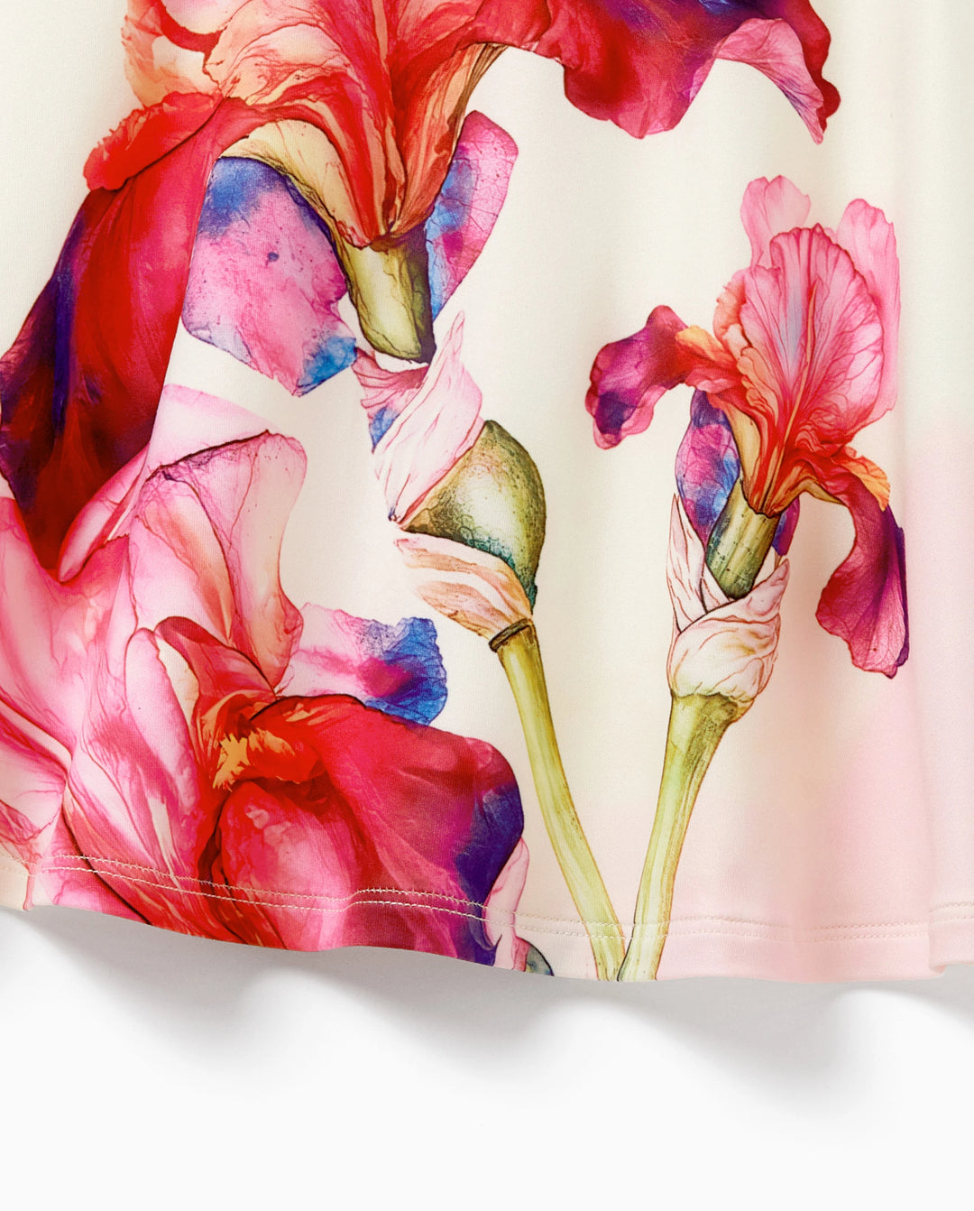 Daddy & Daughter Casual Outfit Floral Print T-shirt or Halter Dress Summer Set for Vacation Apricot