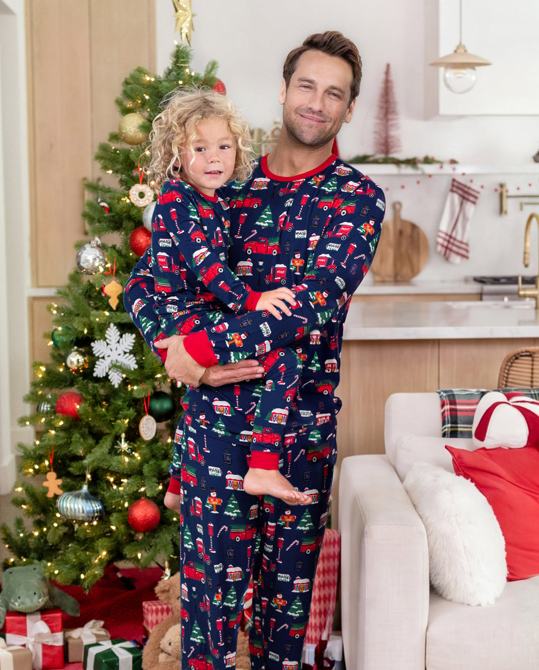 PatPat Matching Family Christmas Pajamas Christmas Village Print Bamboo