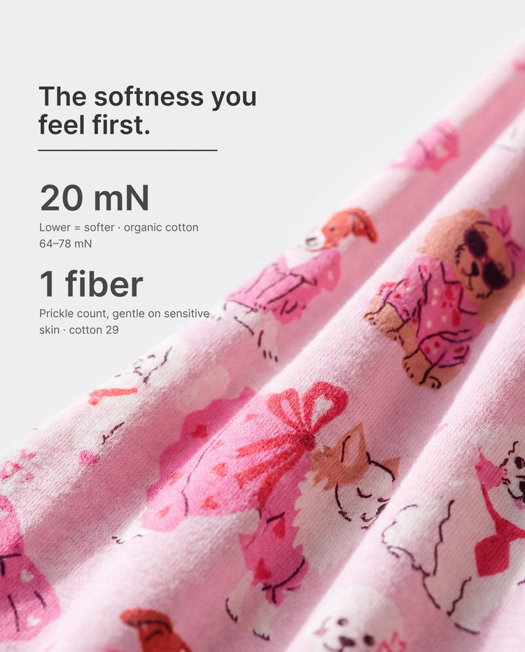 Bamboo Baby Boy/Girl 2-Pack Solid&Bee Printed 2-Way Zipper Anti Slip Footie Pink