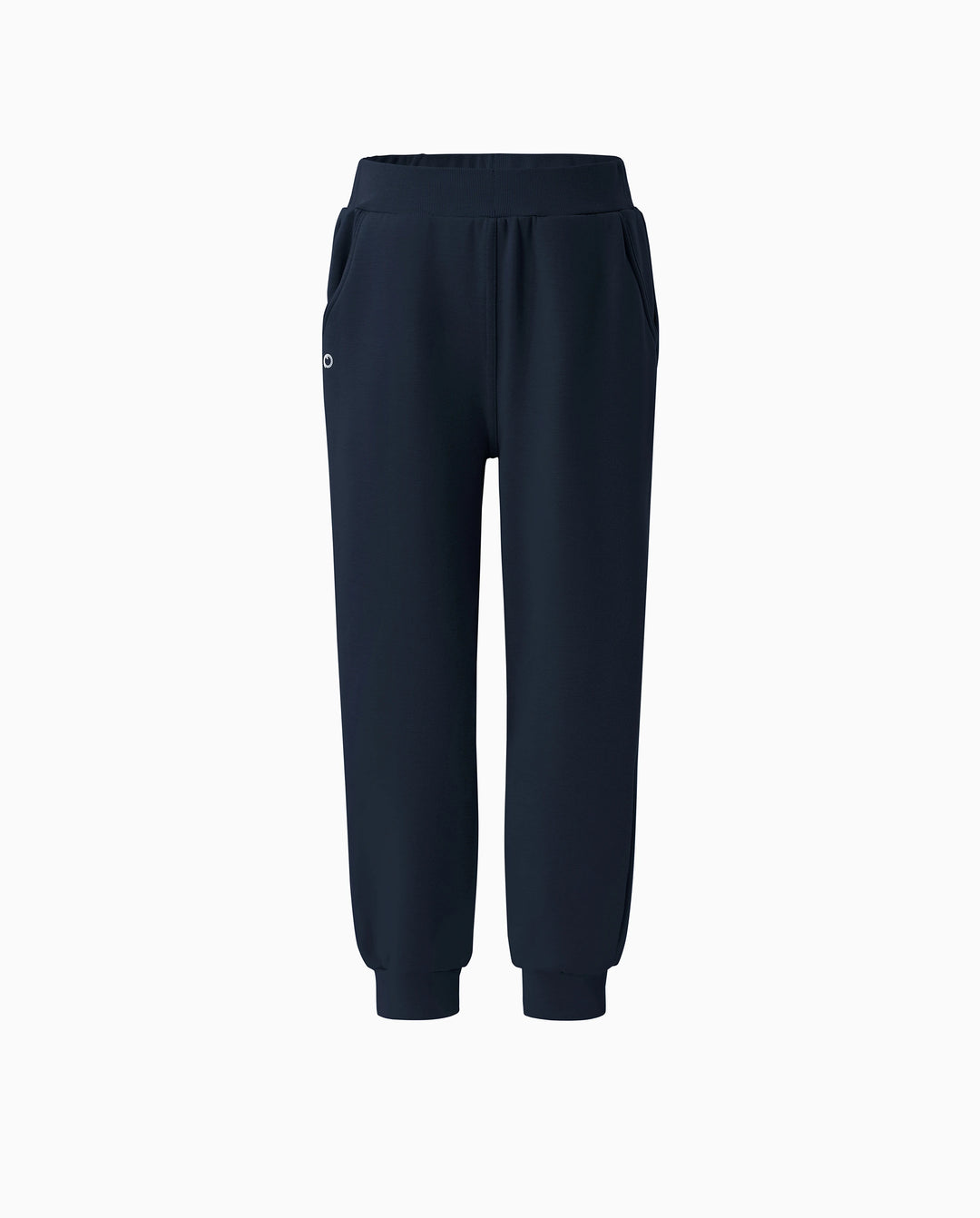 Pantalones deportivos para niños con forro polar, estampado reflectante y bolsillos, cálidos, transpirables y que absorben la humedad, para niños y niñas, color azul oscuro.