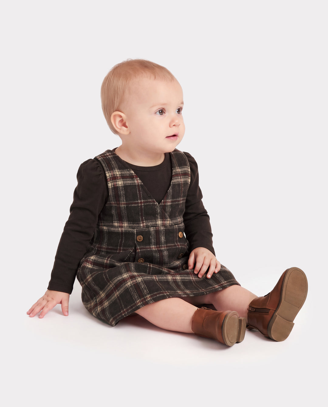 Matching Family Vintage Brown Plaid Outfits
