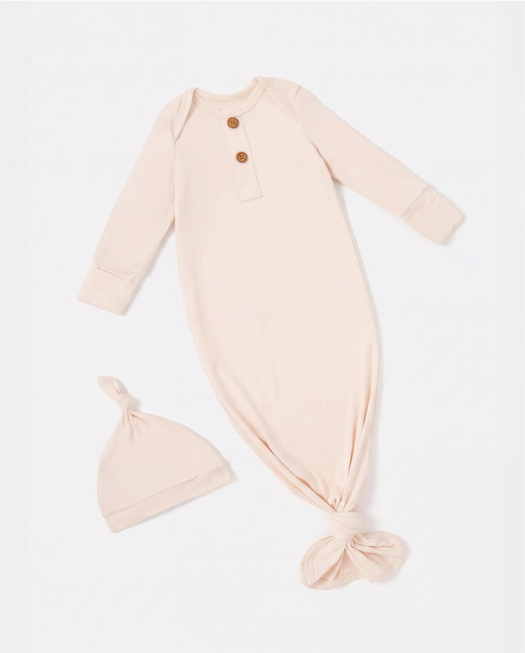 Bamboo Baby Boy/Girl Sleeping Bag Infant Gown with Hat Apricot