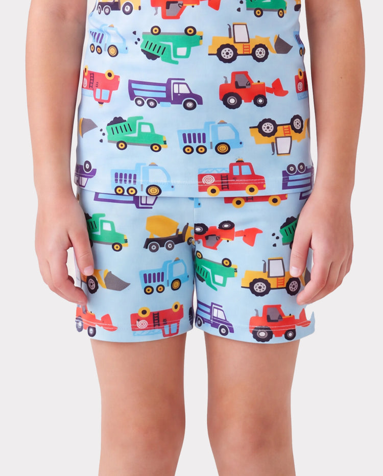 Toddler / Kids Christmas / Halloween Pajamas 3-Piece Bamboo Pajama Set 2-in-1 Look for 4 Seasons (Snug-Fitting) Light Blue