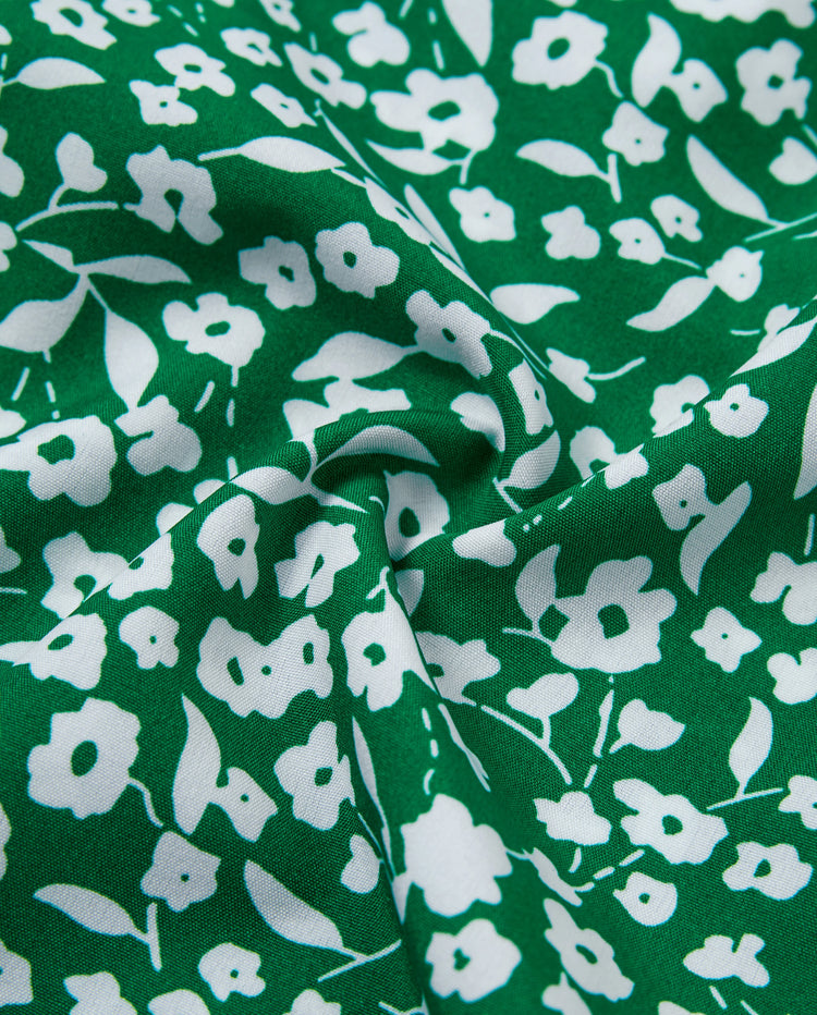 Matching Floral Print Green Smocked Strap Jumpsuits for Mommy and Me Green