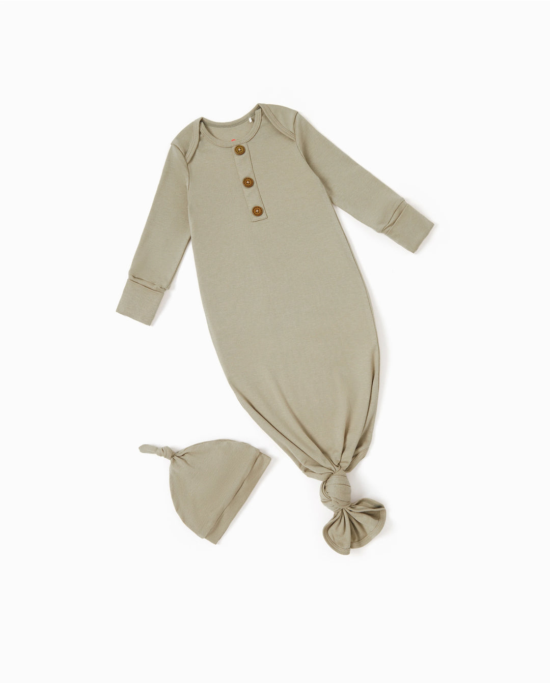 Baby Boy/Girl Solid Color Baby Sleeping Bag Infant Gown with Hat Light Green