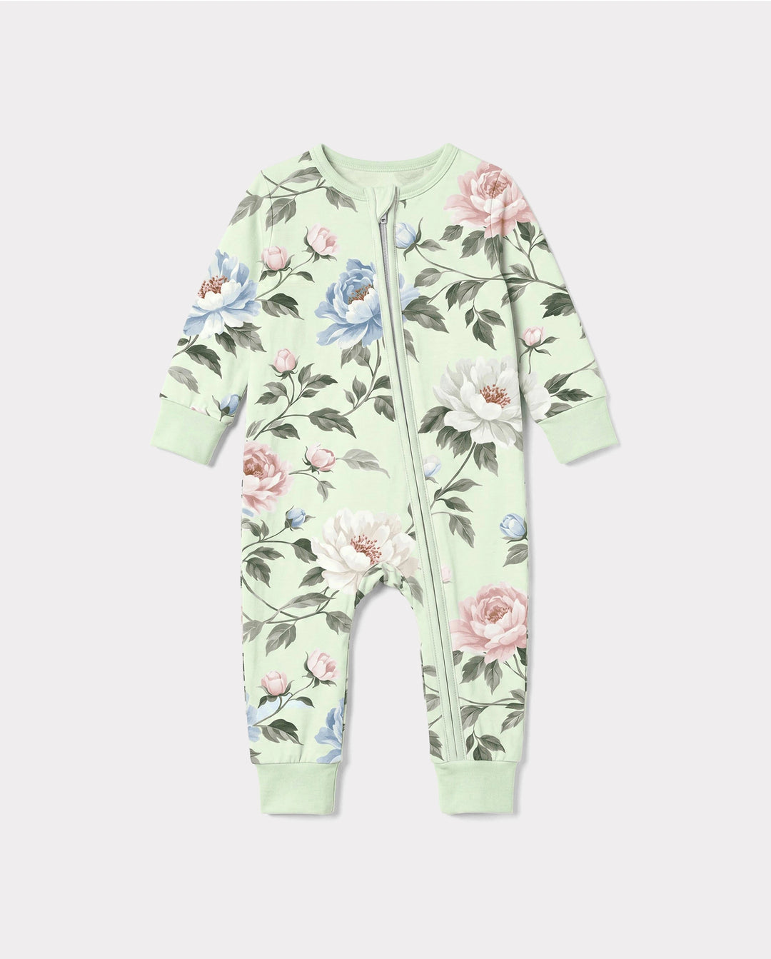 Bloom & Blossoms Bamboo Zip-Up Baby Pajamas