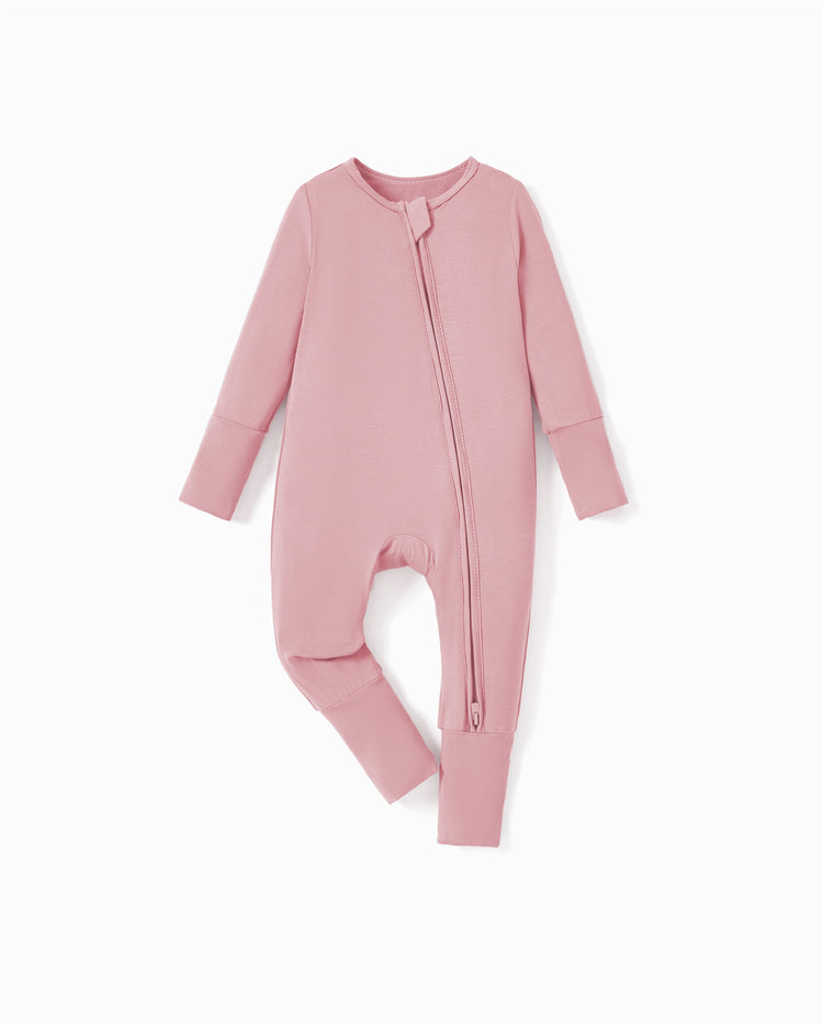 Kinder Baby / Mädchen Bambus Pyjama mit kindlichem Aufdruck (eng anliegend) rosa