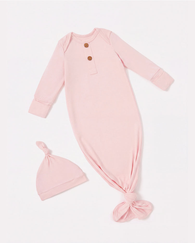 Bamboo Baby Boy/Girl Sleeping Bag Infant Gown with Hat Pink