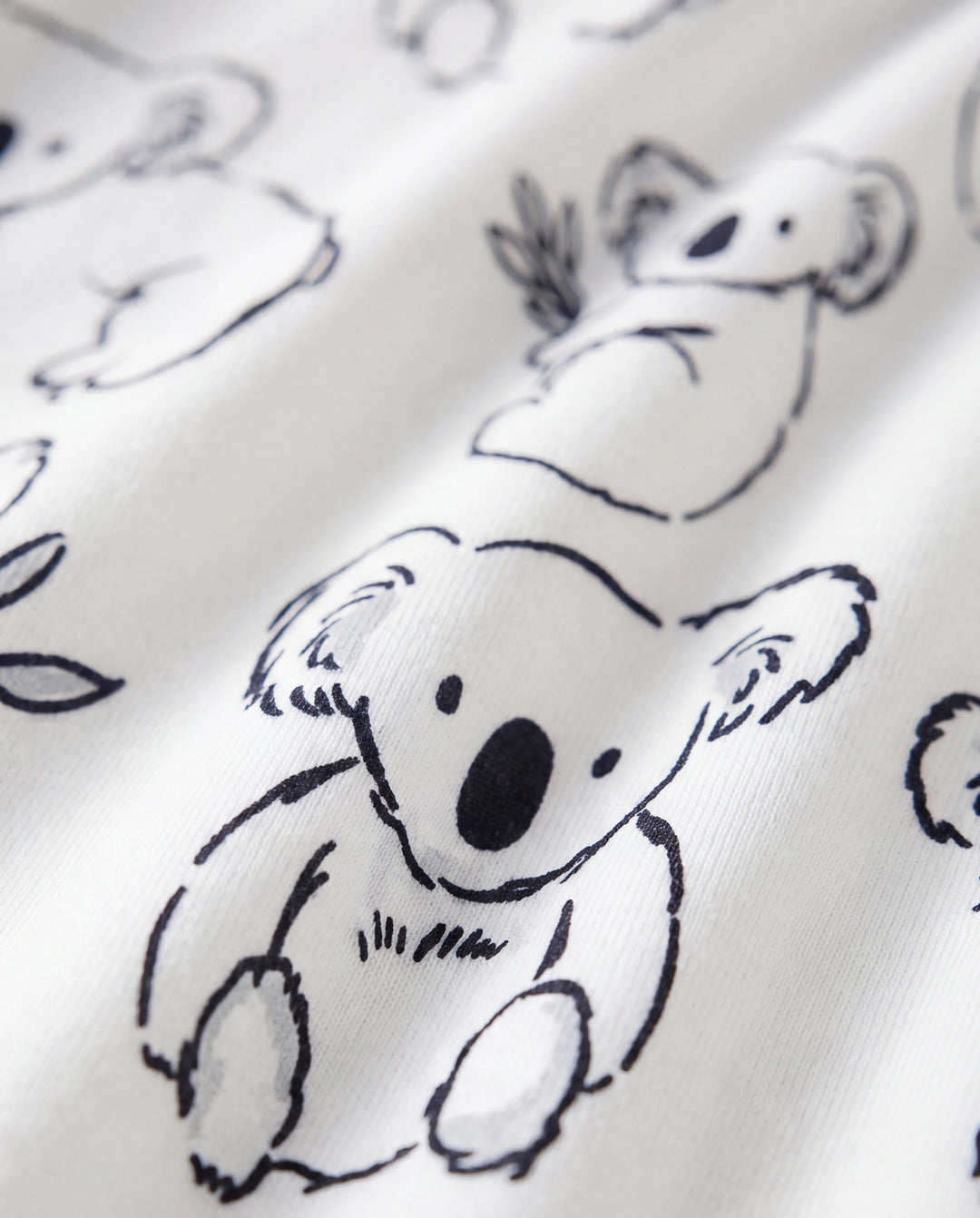 Combinaison bébé garçon à manches longues et boutons motif panda blanc