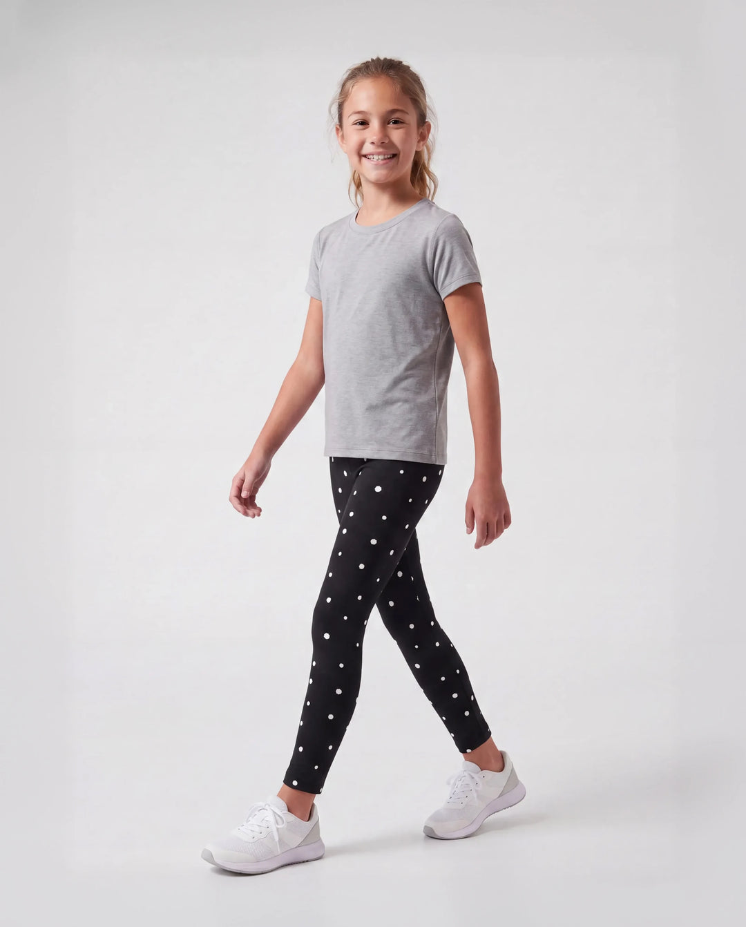 Leggings élastiques noirs pour petite fille