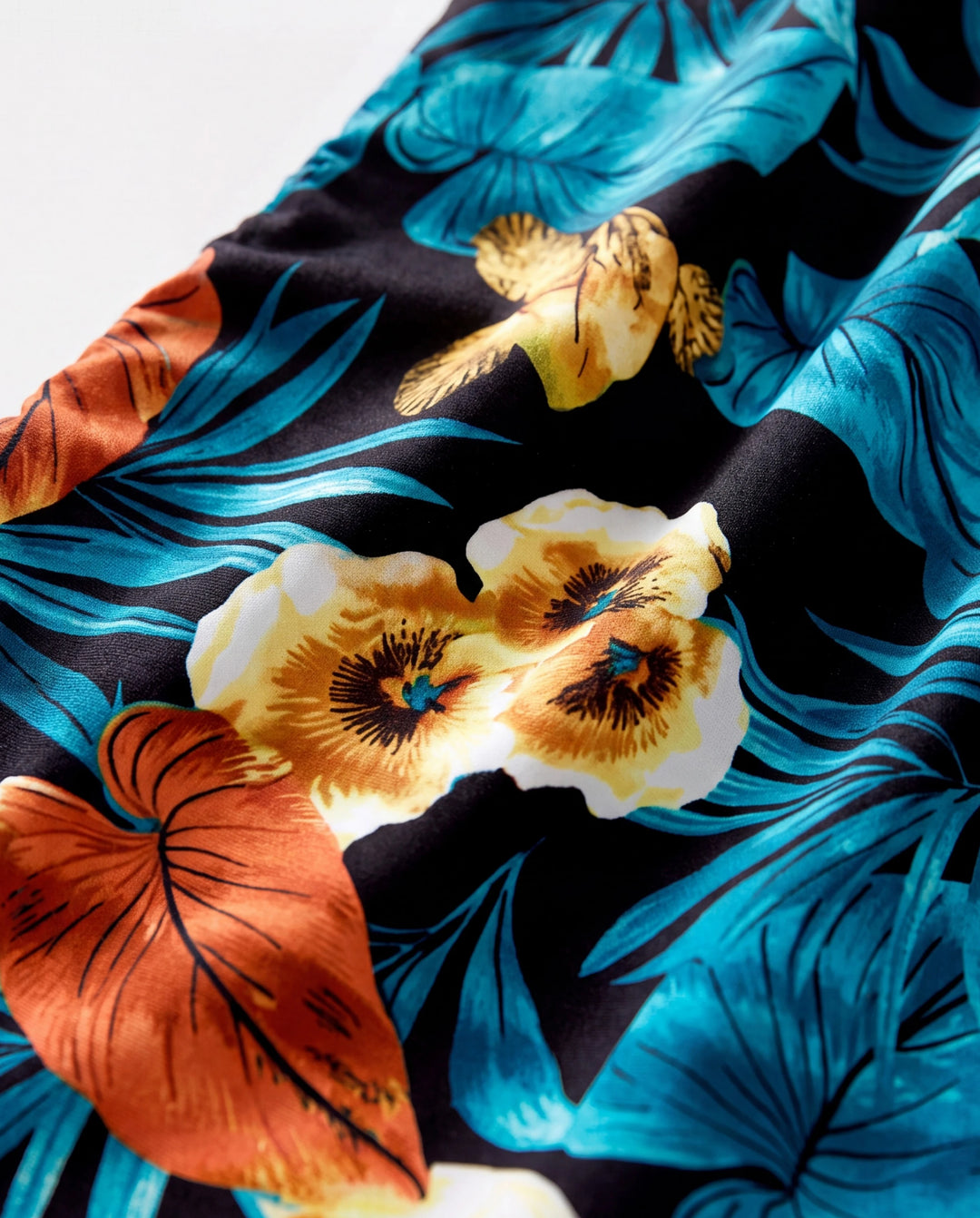 Ensembles Robe Maman & Moi à Imprimé Floral avec Cordon Froncé et Bretelles Noirs