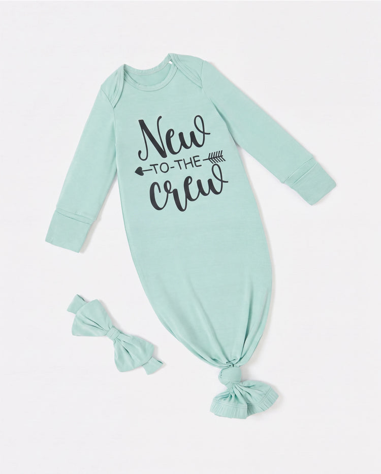 Saco de dormir de bambú para bebé/niña, bata infantil con diadema, color verde claro