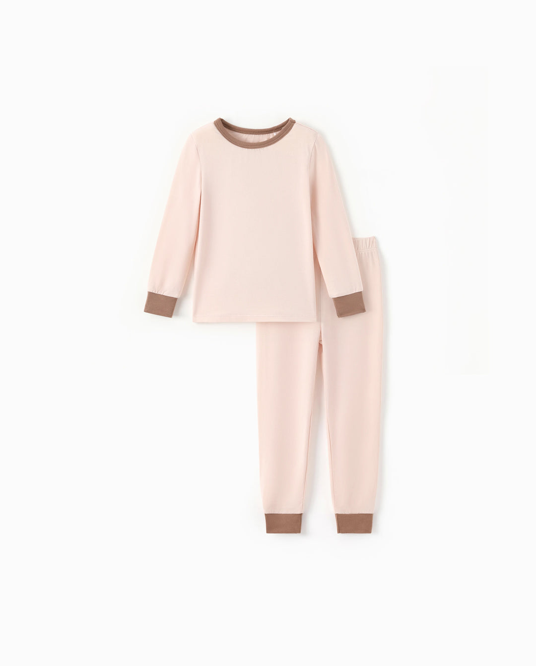 Conjunto de pijama de 2 piezas de Tencel Modal para bebé, niña/niño (ajustado), color albaricoque