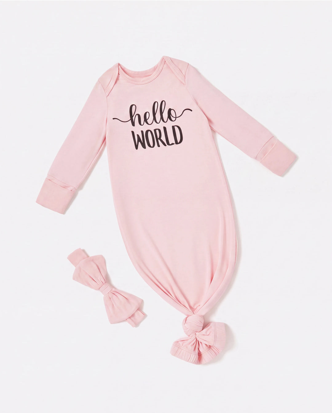 Baby / Girl Bamboo Sleeping Bag Infant Gown with Headband Pink