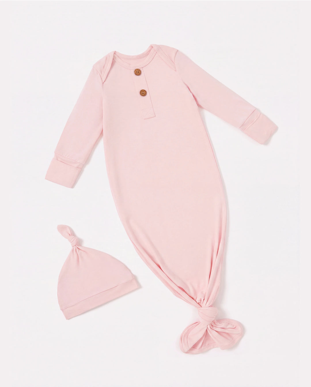 Saco de dormir de bambú para bebé niño/niña, bata infantil con gorro rosa
