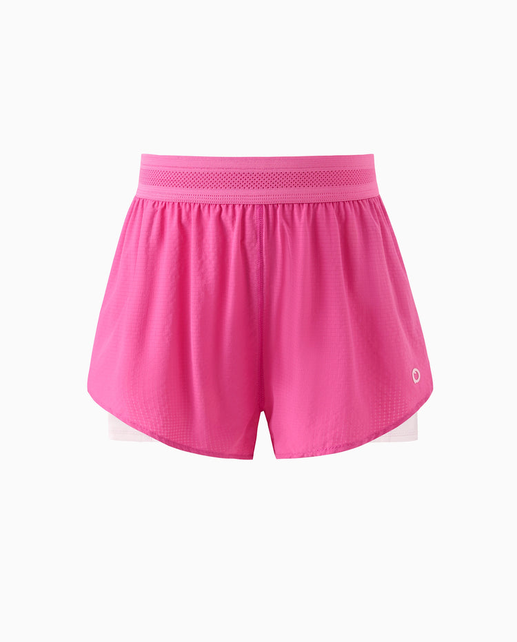 PatPat Lightflow Activewear Short de sport ultra léger à séchage rapide pour fille avec doublure en viscose de bambou Rose vif