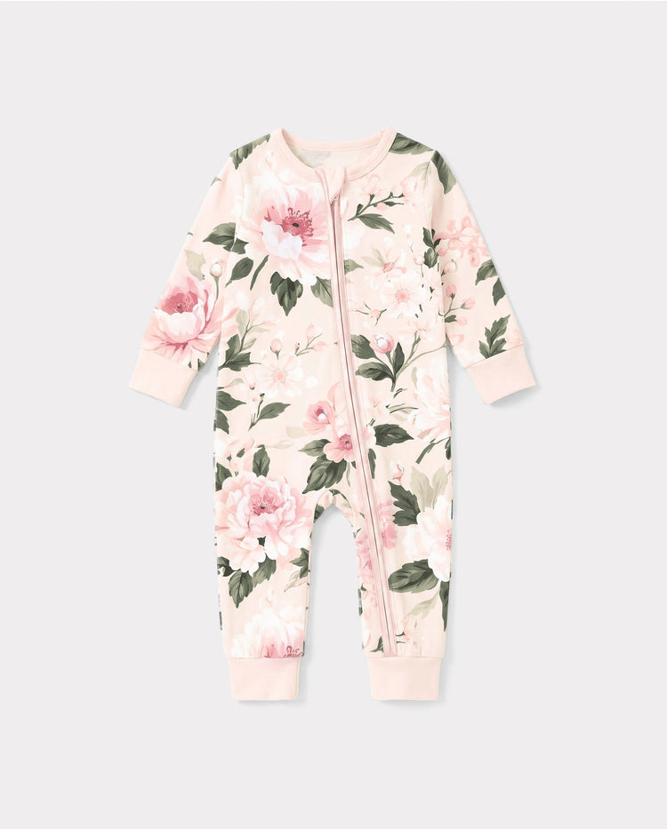 Bloom & Blossoms Bamboo Zip-Up Baby Pajamas